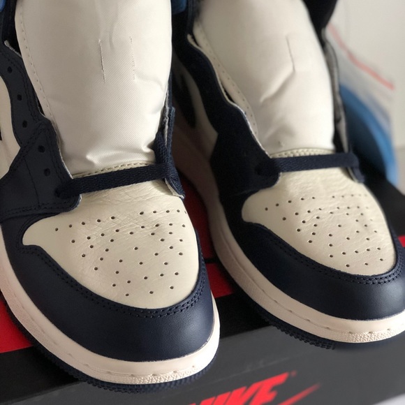 🎆DS Air Jordan 1 Retro High Obsidian UNC GS575441 - Picture 4 of 7